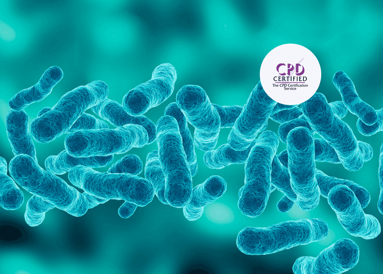 Microscopic image of Legionella bacteria, supporting training in identifying and managing waterborne contamination risks.