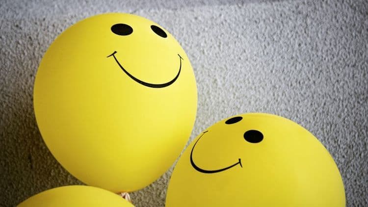 Smile emoji balloons