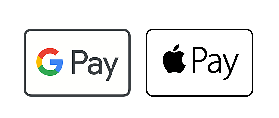 Google Pay and Apple Pay supported